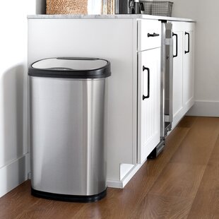 Wayfair Kitchen Trash Cans Recycling You Ll Love In 2024   Nine Stars 132 Gallons Steel Motion Sensor Trash Can 